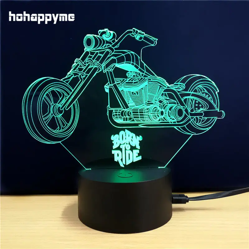 

New Motorcycle 3D LED Light Sign Acrylic LED Sign Home Decor Gift Bar Panels Plate Plaques Desktop Decoration