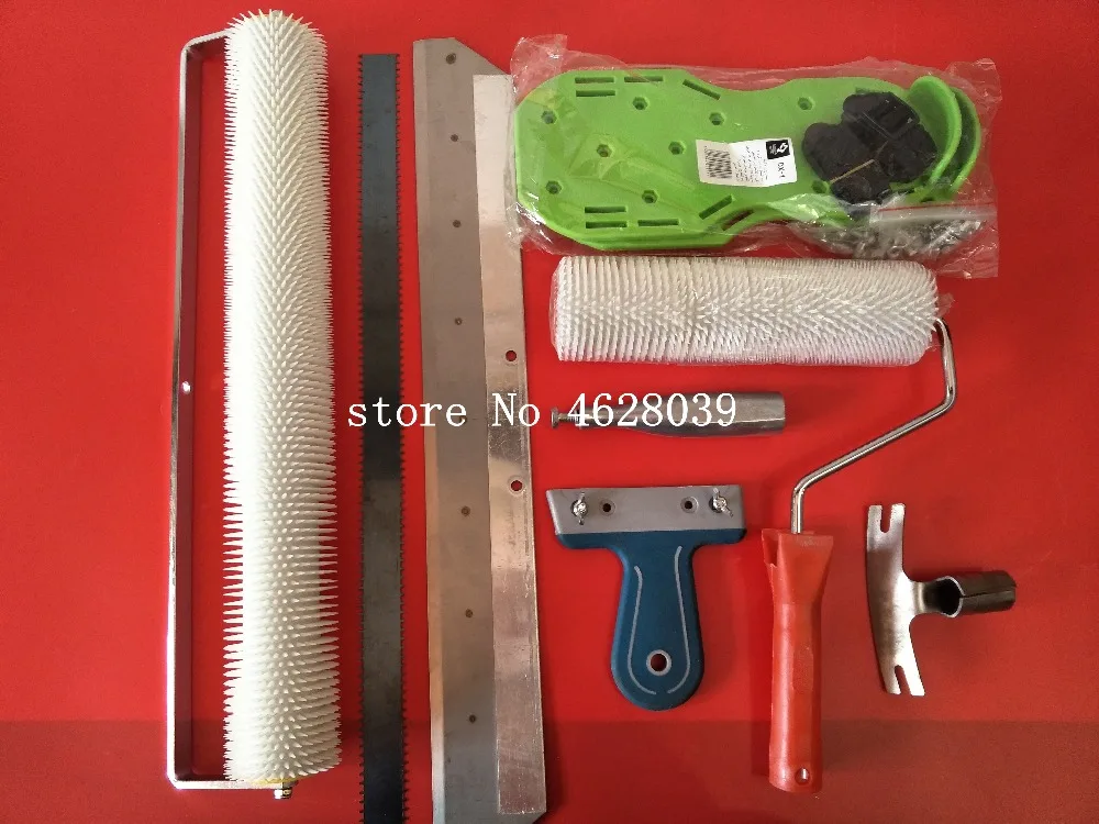 Cement Selfleveling Kit Epoxy Floor Paint Roller Blade Spike