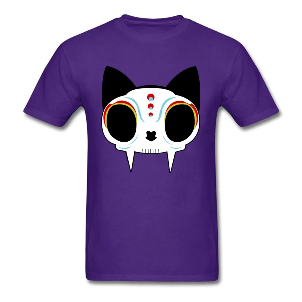 Sugar Cat Funny Short Sleeve Slim Fit Tshirts 100% Cotton O-Neck Men Tees Personalized Tee Shirt ostern Day Wholesale Sugar Cat purple