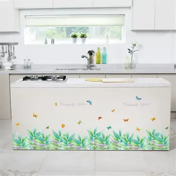 Home Decor Plant Leaves Art Vinyl Mural Home Room Decor Wall Stickers wall sticker Home Deco mirror AU7