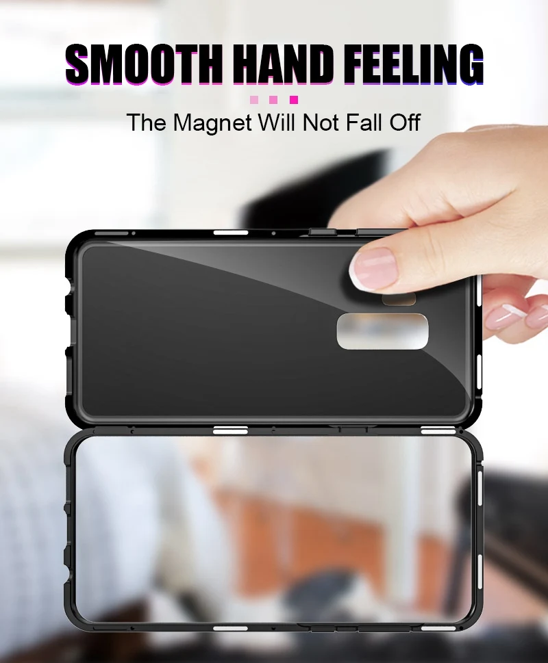 Artisome Magnetic Adsorption Case For Samsung Galaxy S9 S8 Plus Case For Samsung Note 8 Magnet Metal Tempered Glass Back Cover   (15)