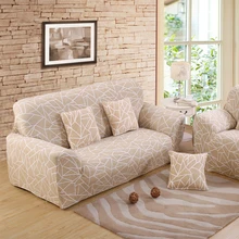 Геометрическая полоса печать спандекс эластичные Чехлы для дивана защитный чехол стрейч все включено чехол для дивана для гостиной