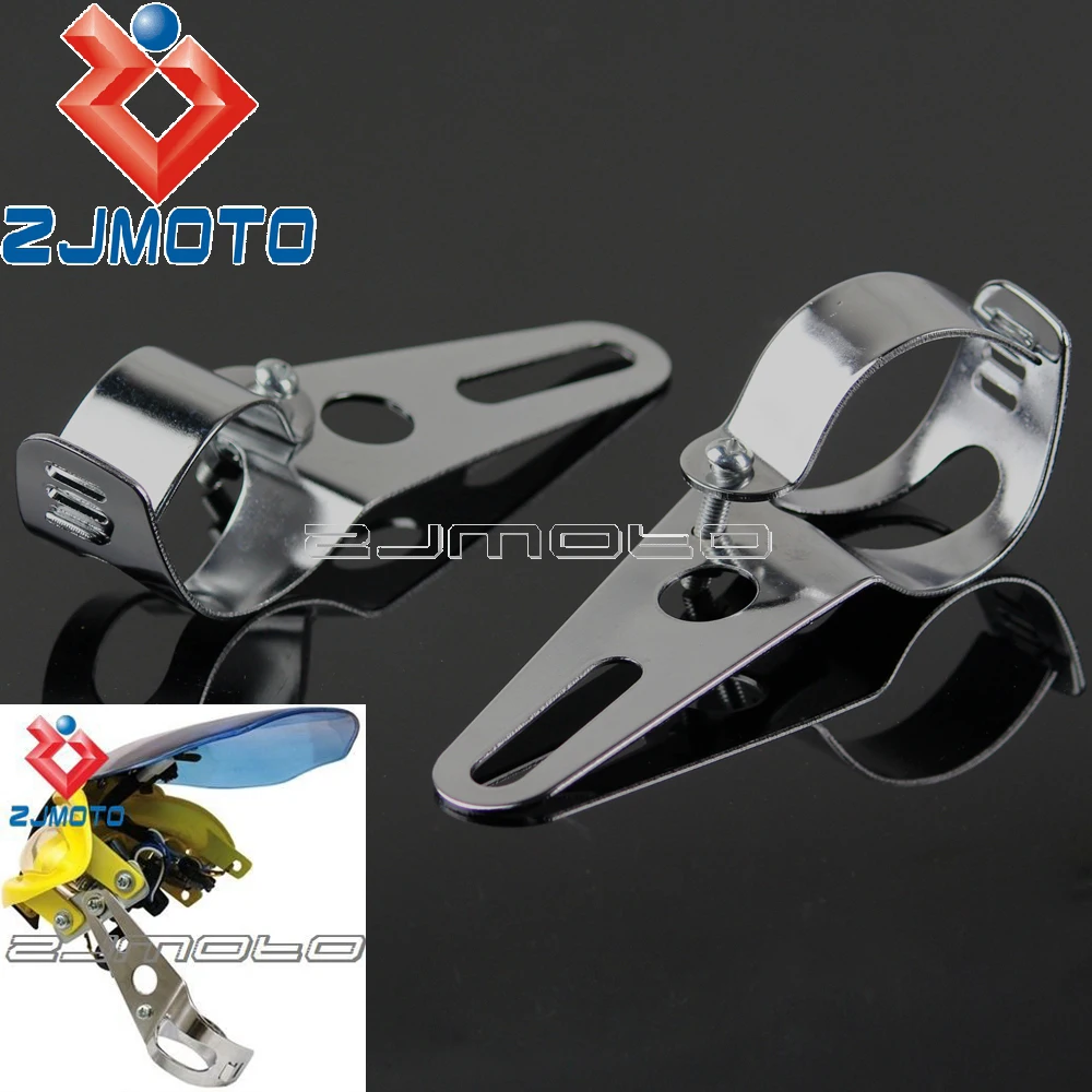 Universal Motorcycle Headlight Bracket - 50-54mm Fork Tube Clamp, CNC Black Aluminum For Harley, Honda, Yamaha, Etc. - View #7