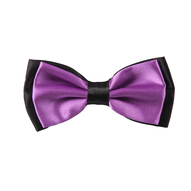 Галстук-бабочка Взрослый Классический мужской модный Свадебный вечерний формальный атласный Подарочный шелковый разноцветный регулируемый галстук-бабочка на шею - Цвет: Lilac  Lavender