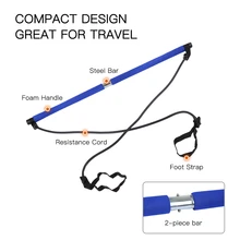 Портативный пилатес бар комплект Сопротивление группа тонизирующий мышцы бар Домашний Тренажерный Зал Пилатес тело фитнес-оборудование для тренировки