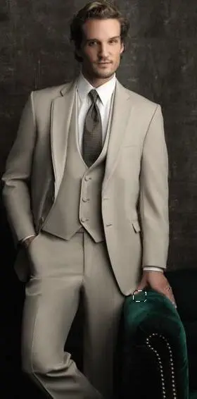 Cheap Chance of  Free Shipping Custom Made Men Business Suit Two Buttons Men clothing/Wedding Groom tuxedos Men Suit