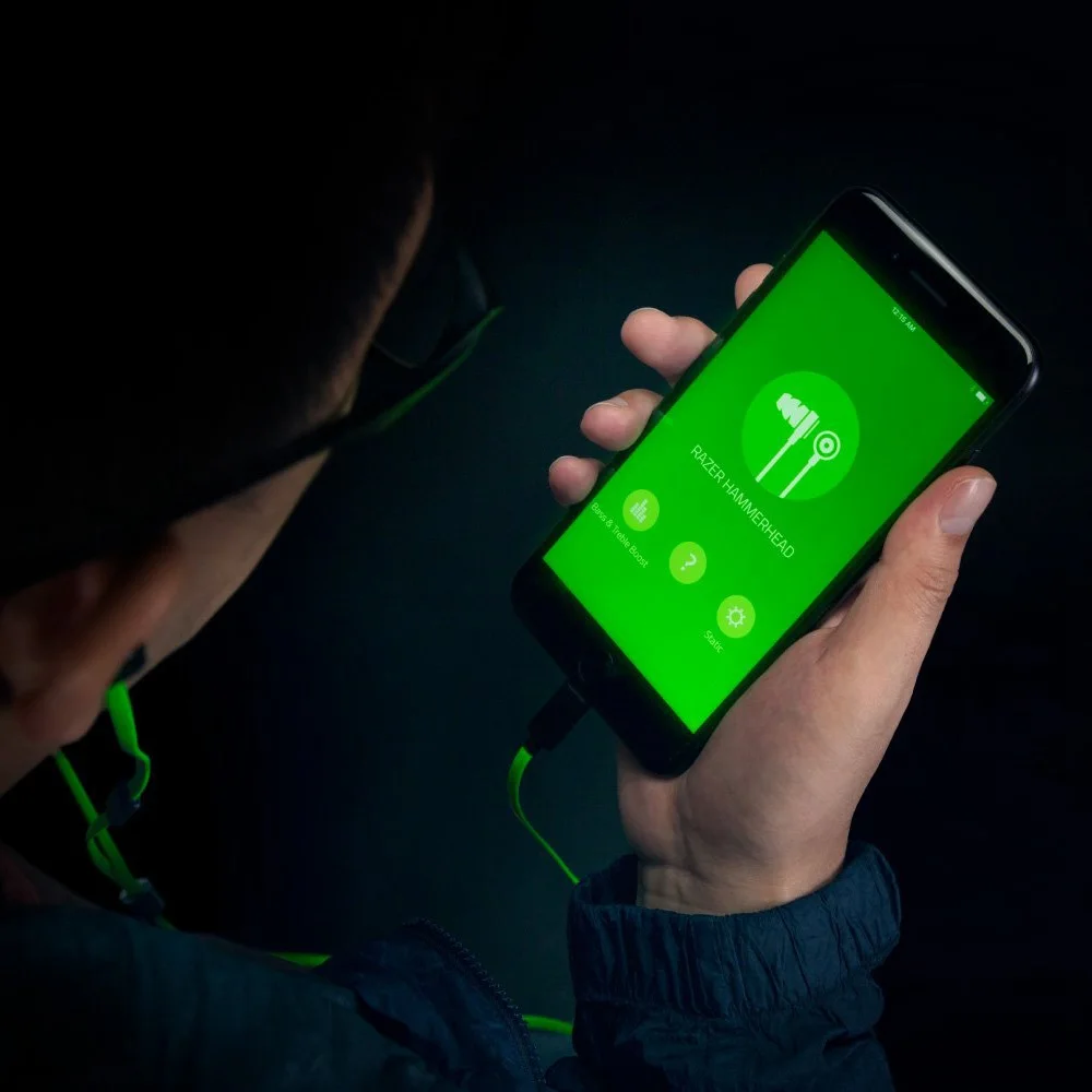 Razer Hammerhead iOS Lightning Earbuds DAC Custom-Tuned Dual-Driver Technology - in-Line Mic Headphones Handsfree 24 8