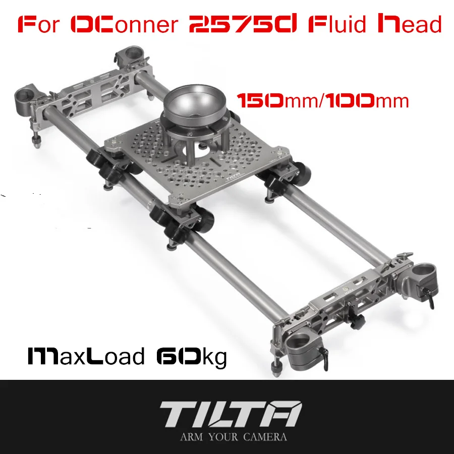 

TILTA MAX TSS-01 Professional Slider System Camera Track Dolly Slider with 100mm/150mm bowl for OConnor 2575D Tripod Fluid Head