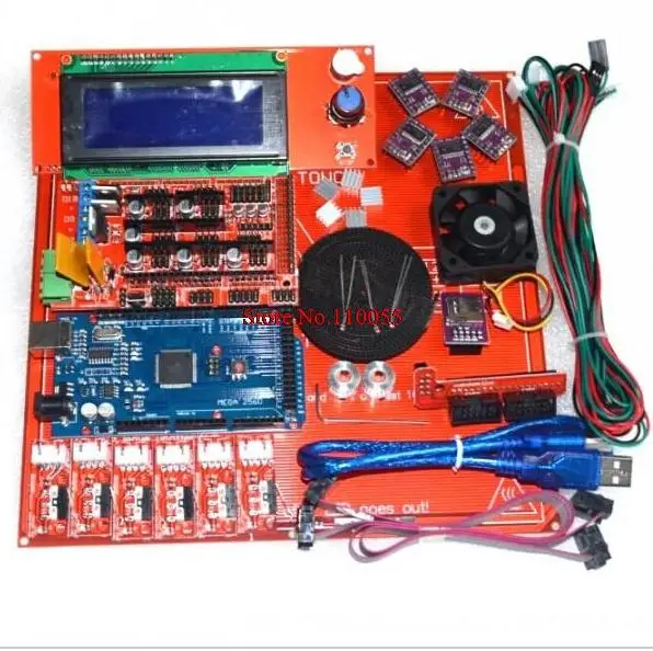 

Reprap Ramps 1.4 Kit With Mega 2560 r3 + Heatbed mk2b + 2004 LCD Controller + DRV 8825 Driver + Endstops + Cables For 3D Printer