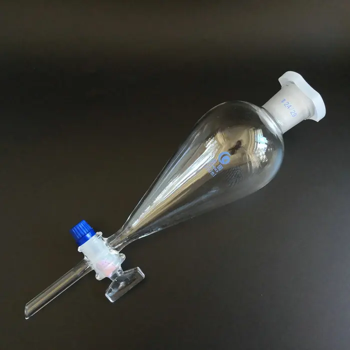 1PCS 250ml pear shaped Separating Conical Funnel With Glass Ground in