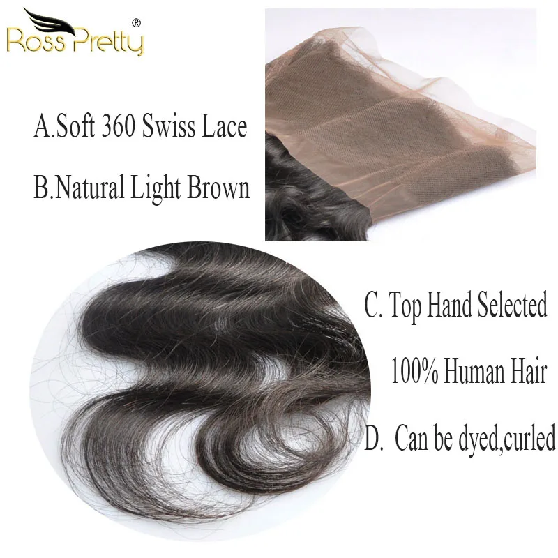 body wave 360 lace frontal remy human hair product