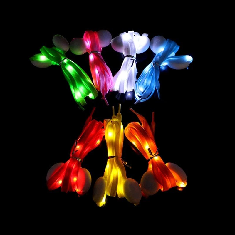

7 Colors KLV LED Glowing Shoelaces Multicolor Flashing Luminous Outdoor Party Kit Shoestrings 120cm