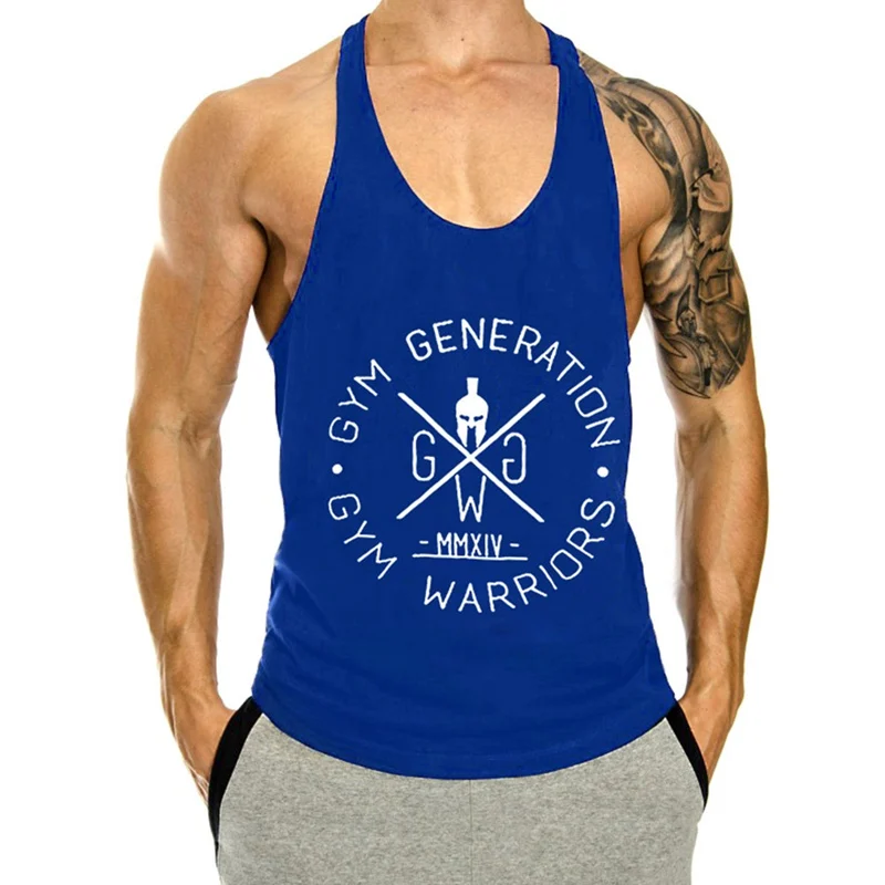 Hot sale Men Letter Print Tank Tops Bodybuilding Tank Tops Fitness Men