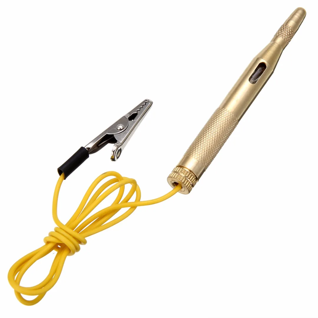 Copper Automotive Electrical Tester Pen 6V/12V Car Light Lamp Voltage Test Pencil Measuring Tool 107x10mm