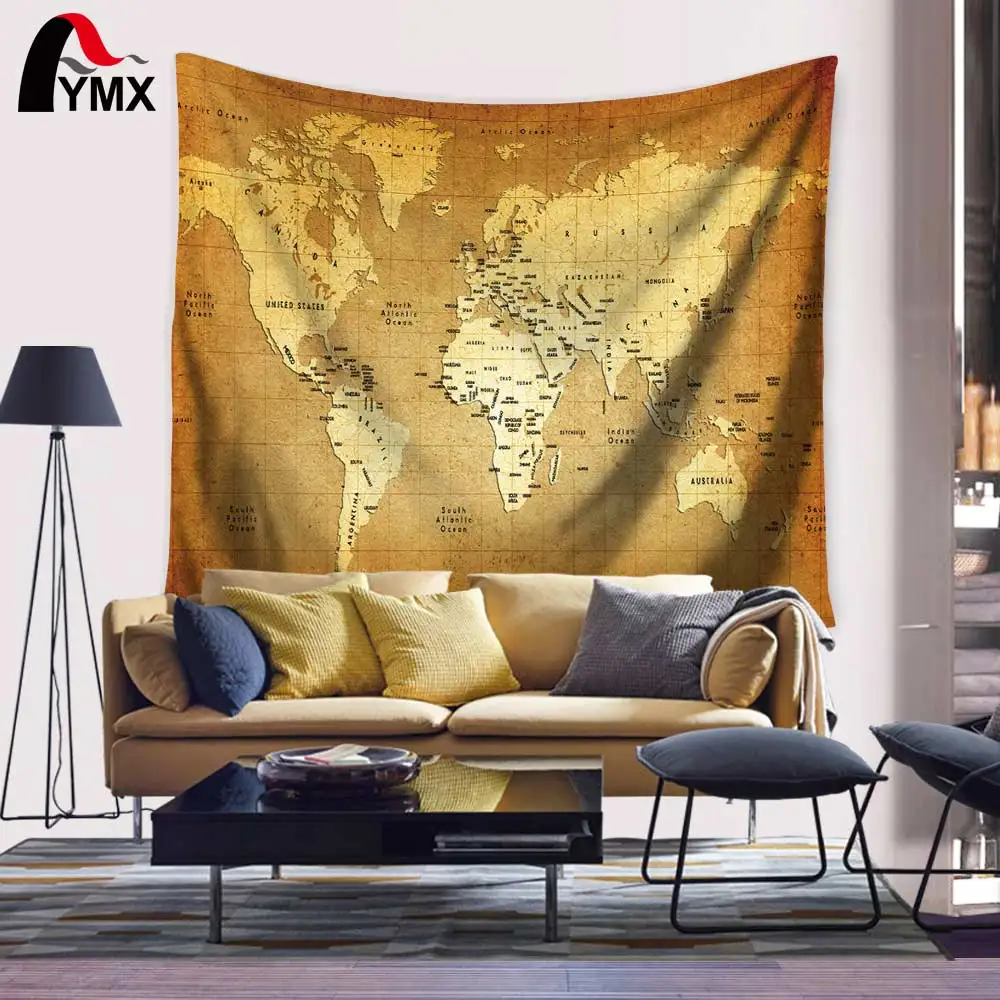 Оптовая продажа Винтаж Ретро мир 150*130/200 см Wall Art висит ковер лист Пылезащитный