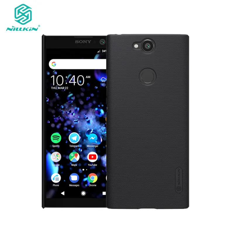 

Nillkin Case for Sony Xperia XA2 Plus Frosted Shield Hard Plastic Back Cover sFor Sony XA2 Plus Case With Phone Holder