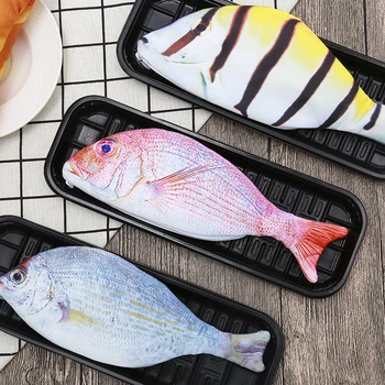 

Creative Fish Shape Pencil Case Cute Korea Style Cloth Pencils Bags School Supplies Stationery Hot Pen Box Gift