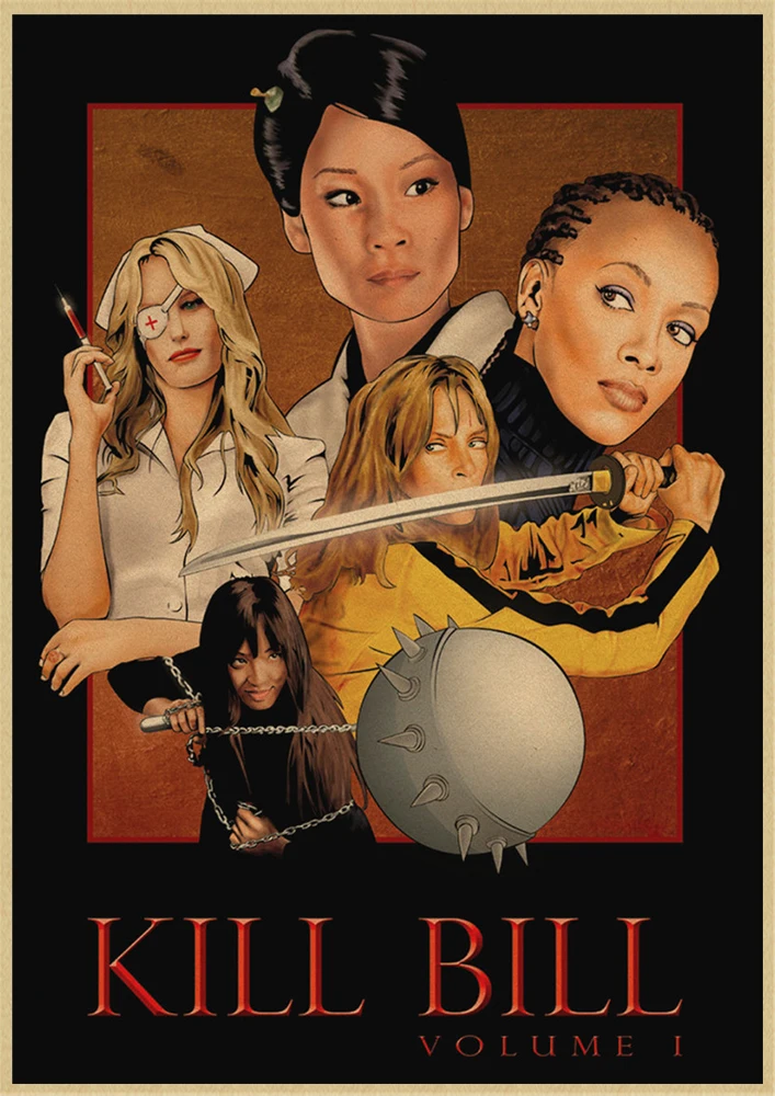 Kill Bill Vol.1 классический Квентин фильм крафт-бумага постер для бара/Кафе Ретро плакат декоративной живописи