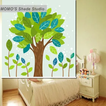 

MOMO Roller Blinds Painting Window Blinds Shades Blackout Zebra Blinds Fabric Roller Shutter Curtains Custom Size, Alice 177