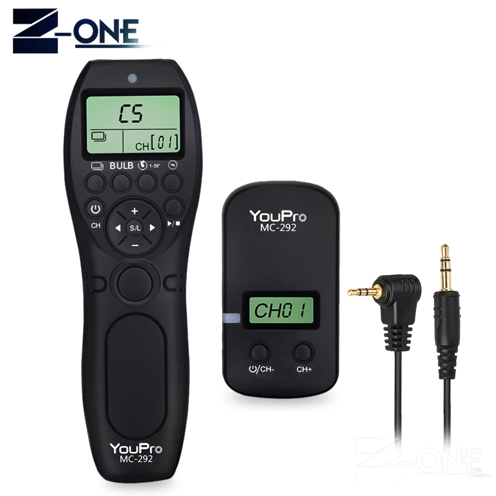 YouPro MC 292 E3 Wireless Shutter Timer Remote for Canon Rebel T7i T6s