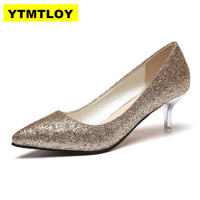

Summer Women Pumps Sexy Gold Silver High Heels Shoes Fashion Pointed Toe Wedding Party Leisure Bling Sandals Valentine Shoes