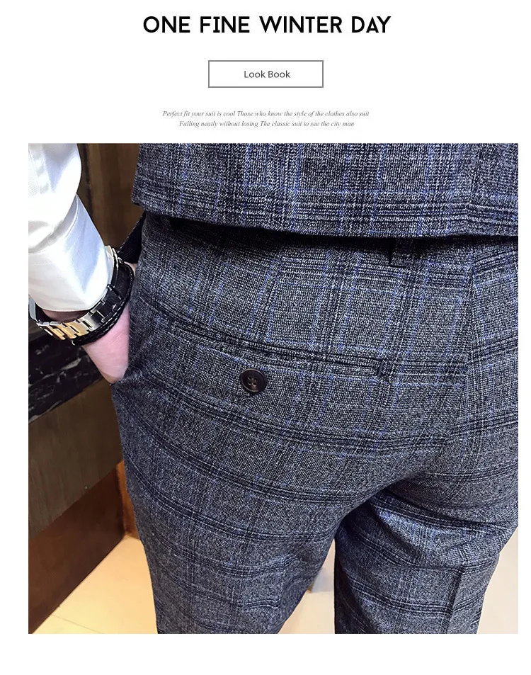 Men's plaid suit