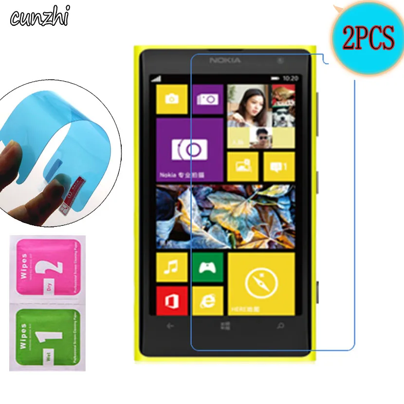 2 шт. для Nokia Lumia 1020 Ультра прозрачная ТПУ мягкая нано взрывобезопасная защитная