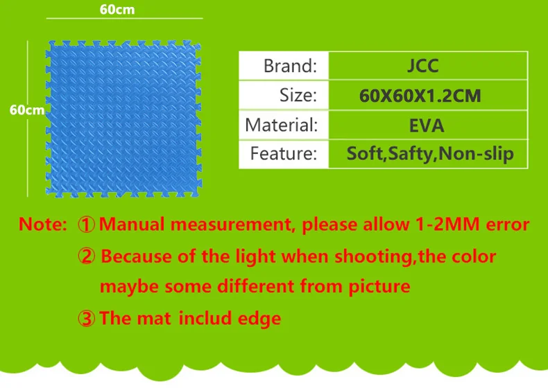 JCC микс лист шаблон головоломки EVA пены детский игровой коврик/Детский ковер Блокировка упражнений пол для детей плитка 60*60*1,2 см