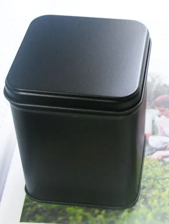 

7*7*9.3cm Black Square tea tin box jewelry box storage box food case