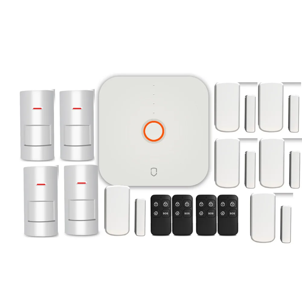Wolf-Guard WS1N 2.4G Wifi Wireless Home Security Alarm System DIY Kit APP Control Motion Detector Sensor Burglar Alarm System Wolf-Guard WS1N 2.4G Wifi Wireless Home Security Alarm System DIY Kit APP Control Motion Detector Sensor Burglar Alarm System