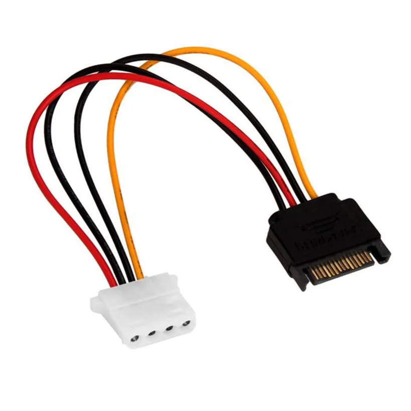 

Advanced 2018 Computer Accessories New Serial ATA SATA 15 p to Hard Disk 4 p IDE Power supply Cable connector 20cm
