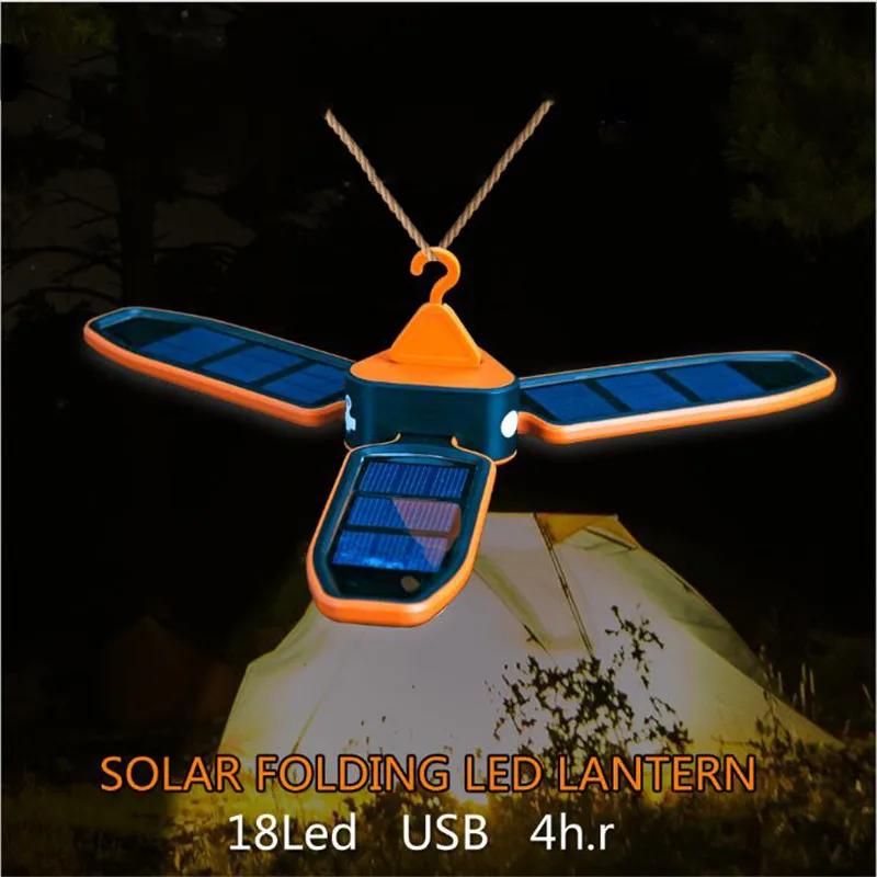 

Portable Foldable Solar Camping LED Light Collapsible camping Tent Light USB Rechargeable Lantern for Hiking Energy Saving Lamp