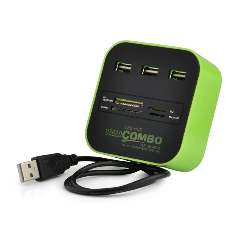 BinFul все в 1 USB 2 0 концентратор 3 порта с микро кард ридером ubs для SD/MMC/M2/MS/MP