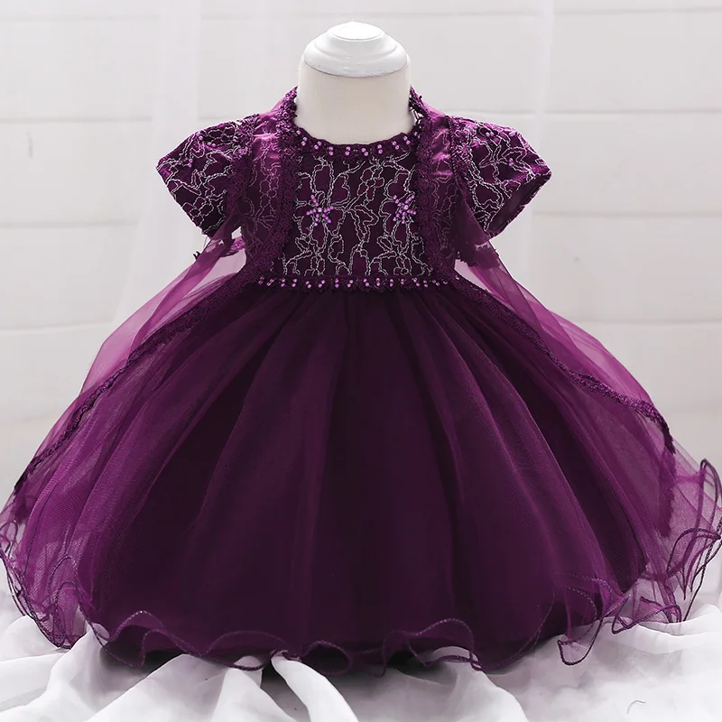 

2019 Children's Dresses Baby Birthday Short-sleeved Shawl Princess Dress Girls Party Clothes