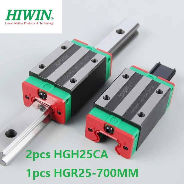 1 шт. 100% оригинальный линейная направляющая HIWIN HGR25-L 700 мм + 2 шт. HGH25CA узкие блок для фрезерный станок с ЧПУ