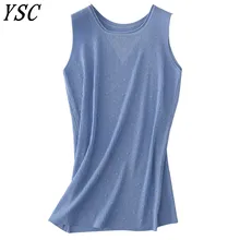 Летняя женская трикотажная льняная жилетка с круглым воротником, в полоску, хорошая воздухопроницаемость, приятно прохлада, высокое качество, вязаный слинг