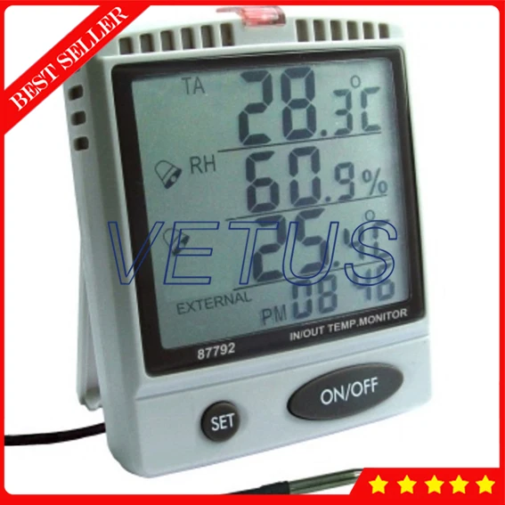 

AZ87792 Desktop Temp Humidity Monitor With Alarm Function