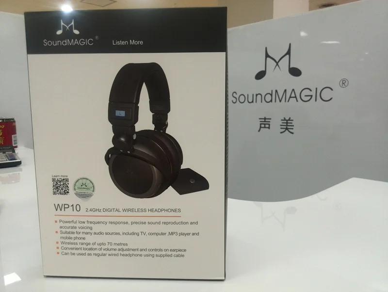 SoundMAGIC WP10 премиум-схема 2,4 ГГц Цифровая беспроводная система наушников с ЦАП Подлинная герметичная в розничной упаковке