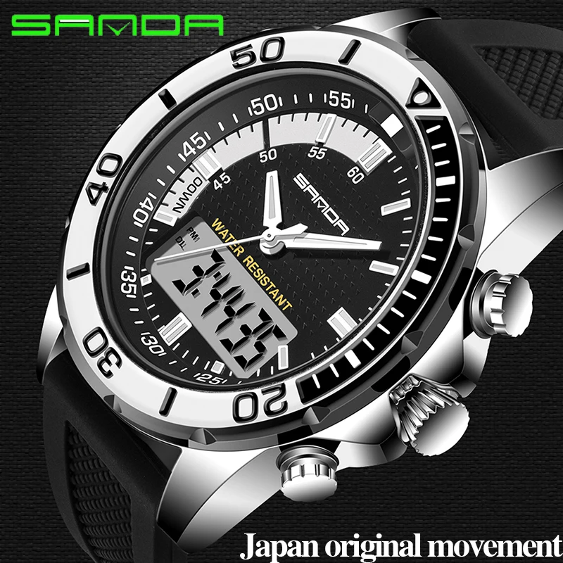 SANDA Luxury Brand Mens Sports Watches Dive men Watches LED Military Watch Men Fashion Casual Electronics Wristwatches Hot Clock SANDA Luxury Brand Mens Sports Watches Dive men Watches LED Military Watch Men Fashion Casual Electronics Wristwatches Hot Clock