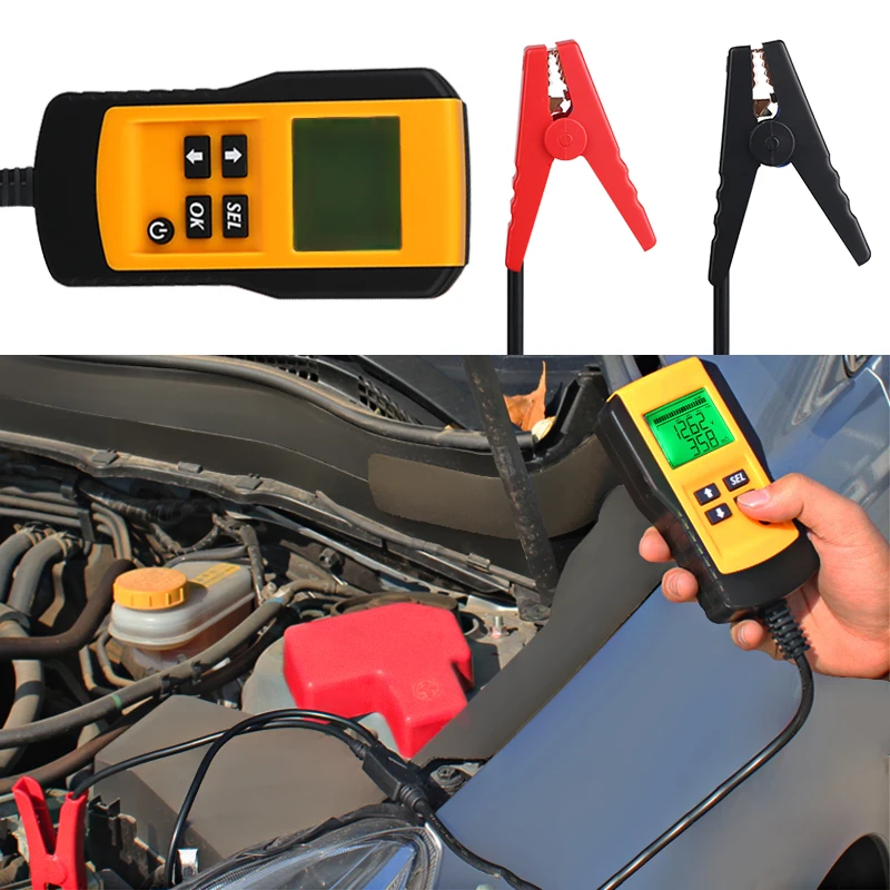 12 В автомобильный тест на батарею автомобиля er ЖК-цифровой тест-анализатор батареи диагностический инструмент внутреннее сопротивление CCA тест напряжения