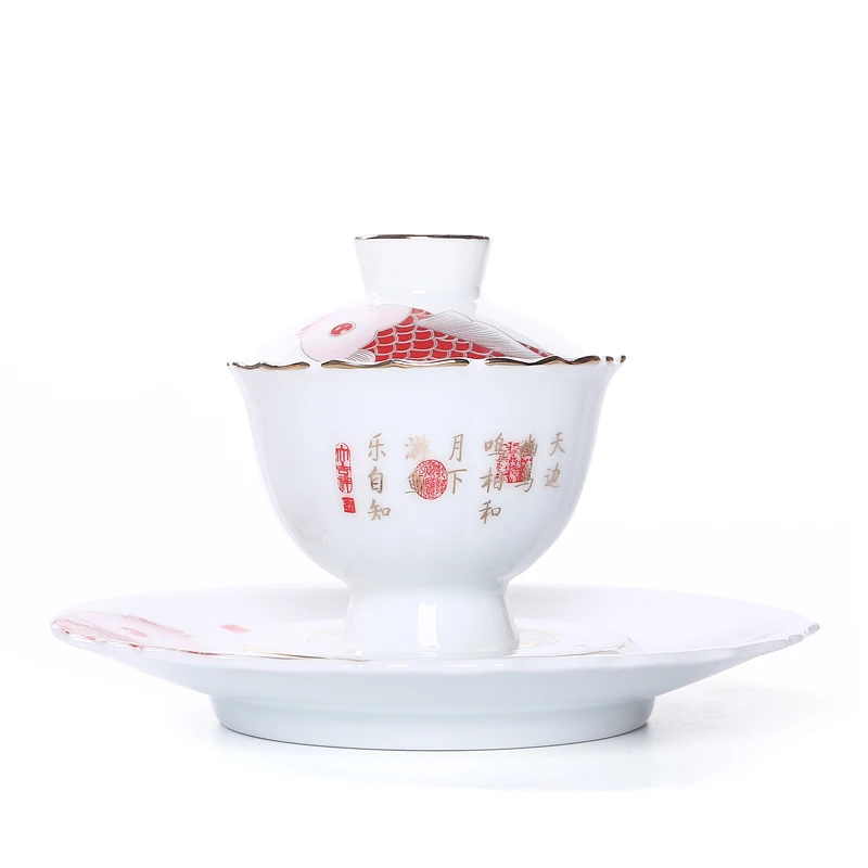 D 150 мл керамический фарфор Jingdezhen сине-белая Кондитерская чайная чашка чайный набор кунг-фу Gaiwan черный чай пуэр кофейная чашка блюдце кружка - Цвет: D