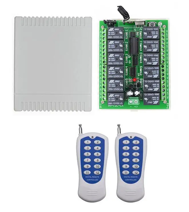 DC 12V 24V 12 CH 12CH RF Беспроводная лампа 315mhz/433 MHz Передатчик управления светильник Ной