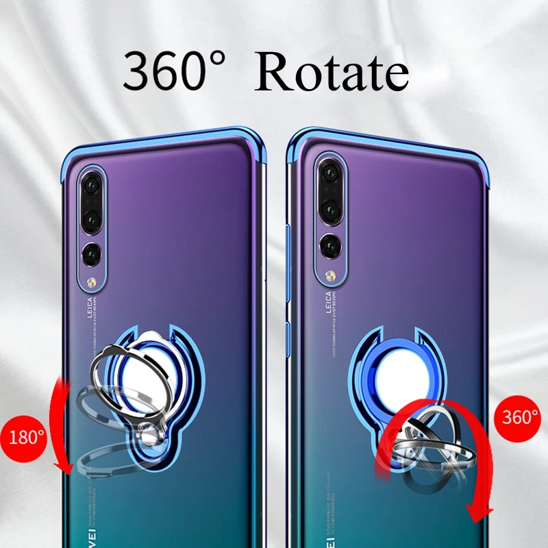 Чехол подставка с кольцом на палец для Huawei P20 Pro lite Honor 9 8X 360 магнитный держатель