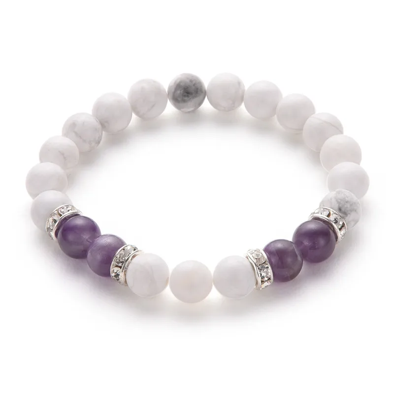 Poshfeel 8 мм белые и Яркие Браслеты браслеты с кристаллами женские Mbr170430|bracelets for|crystal