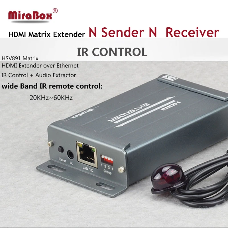 HSV891M-IR HDMI Matrix Extender IR over TCP IP 150m by UTP STP Cat5/Cat5e/Cat6 HDMI Ethernet Transmitter and Receiver Over IP HSV891M-IR HDMI Matrix Extender IR over TCP IP 150m by UTP STP Cat5/Cat5e/Cat6 HDMI Ethernet Transmitter and Receiver Over IP