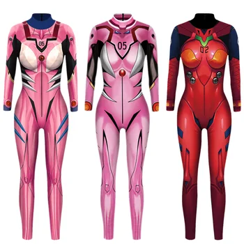 

Color Cosplayer Anime Comic Evangelion Asuka Langley Soryu Women Cosplay Costume Comic Bodysuits Purim Carnival Clothing