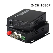 2 CH HD 1080 P коаксиальный AHD CVI TVI видео оптический преобразователь AHD оптический media converter терминала одномодового один волокно 20 км