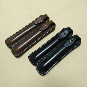 

high-level cowhide leather pen pouch retro pencile case pen bag stationary pouch leather fountain pen case pencil roll