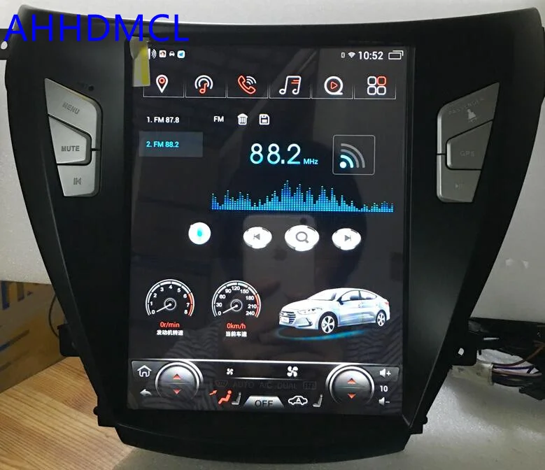 Автомобильный ПК PAD Tesla стиль мультимедийный плеер Android 7,1 gps для hyundai Elantra MD 2011 2012 2013