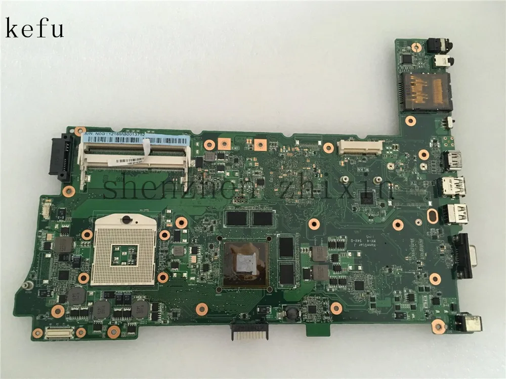Материнская плата KEFU для ноутбука ASUS N73SV REV.2.0 PGA989 3 слота озу с GT540M Graphic DDR3 полное